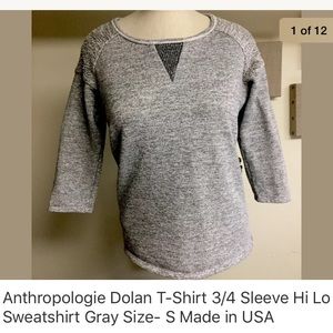 Anthropologie, Dolan T-Shirt hi-lo sweatshirt